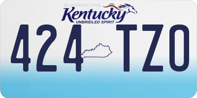 KY license plate 424TZO