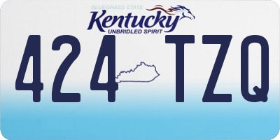 KY license plate 424TZQ