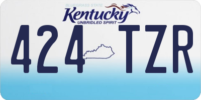 KY license plate 424TZR