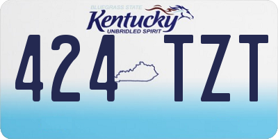 KY license plate 424TZT
