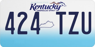 KY license plate 424TZU