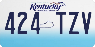 KY license plate 424TZV