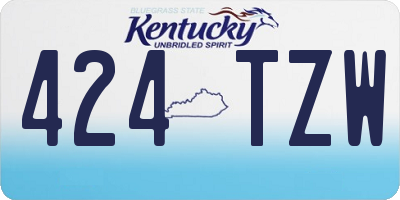 KY license plate 424TZW