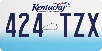 KY license plate 424TZX