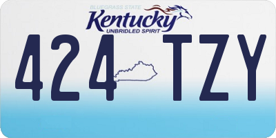 KY license plate 424TZY