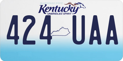 KY license plate 424UAA