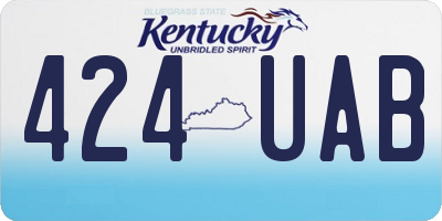 KY license plate 424UAB