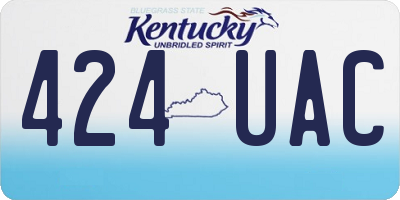 KY license plate 424UAC