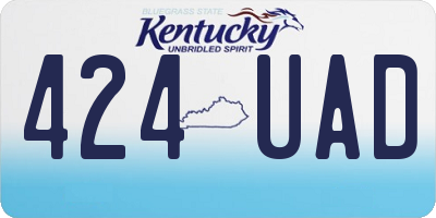 KY license plate 424UAD