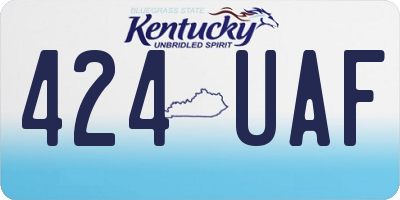 KY license plate 424UAF