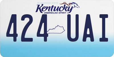KY license plate 424UAI