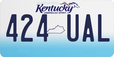 KY license plate 424UAL