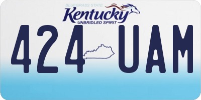 KY license plate 424UAM