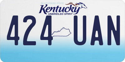 KY license plate 424UAN