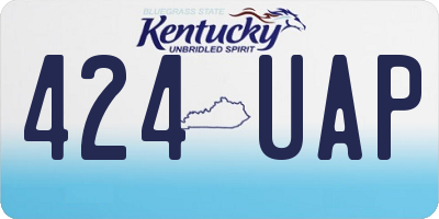 KY license plate 424UAP