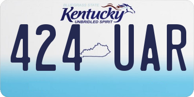 KY license plate 424UAR