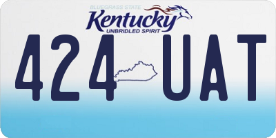 KY license plate 424UAT