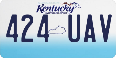 KY license plate 424UAV