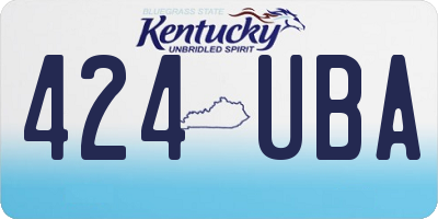 KY license plate 424UBA