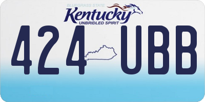 KY license plate 424UBB