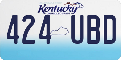 KY license plate 424UBD