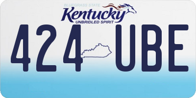 KY license plate 424UBE
