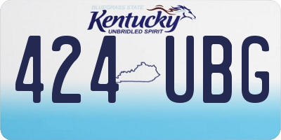 KY license plate 424UBG