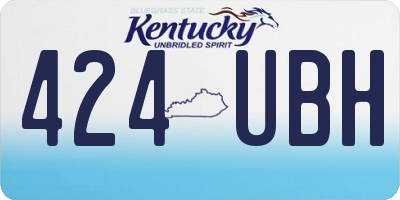 KY license plate 424UBH