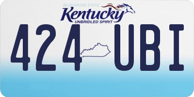KY license plate 424UBI