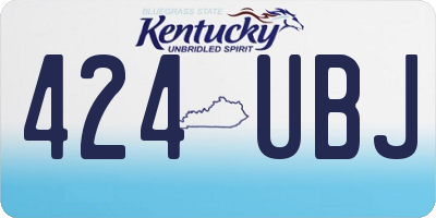 KY license plate 424UBJ