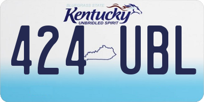 KY license plate 424UBL