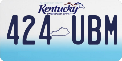 KY license plate 424UBM