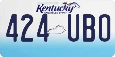KY license plate 424UBO