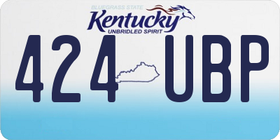 KY license plate 424UBP