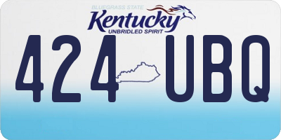 KY license plate 424UBQ