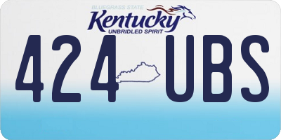 KY license plate 424UBS
