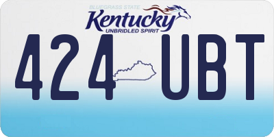 KY license plate 424UBT