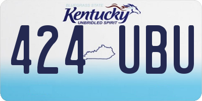 KY license plate 424UBU