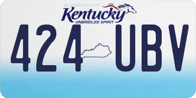 KY license plate 424UBV