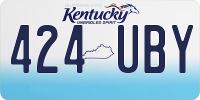 KY license plate 424UBY
