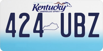 KY license plate 424UBZ