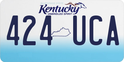 KY license plate 424UCA