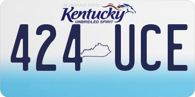 KY license plate 424UCE