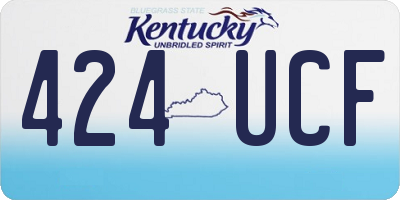 KY license plate 424UCF