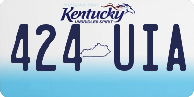 KY license plate 424UIA