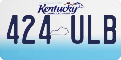 KY license plate 424ULB