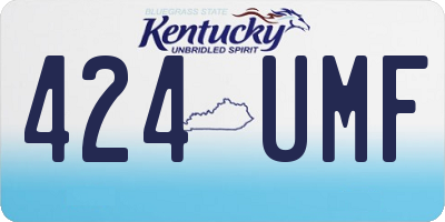 KY license plate 424UMF