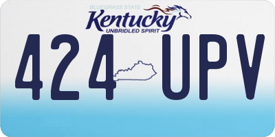 KY license plate 424UPV