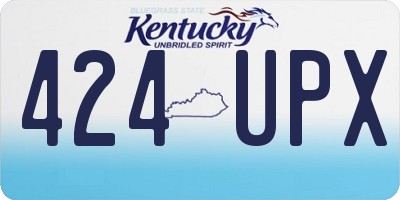 KY license plate 424UPX
