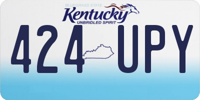 KY license plate 424UPY